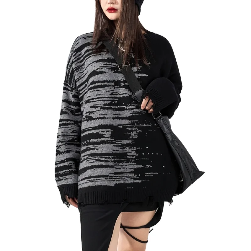 Fashion Women's Knitted Oversized Long Sleeve Sweaters / Ledies Streetwear Clothes Bright Pastel Dark Fashion Women's Knitted Oversized Long Sleeve Sweaters / Ledies Streetwear Clothes Bright Pastel Dark