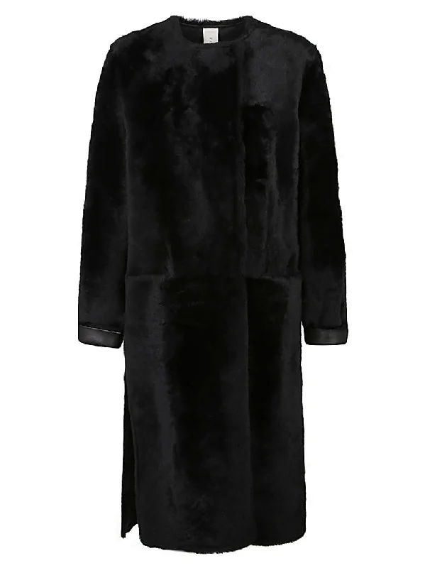 Furling By Giani Coats Black Bold Color Block Coat