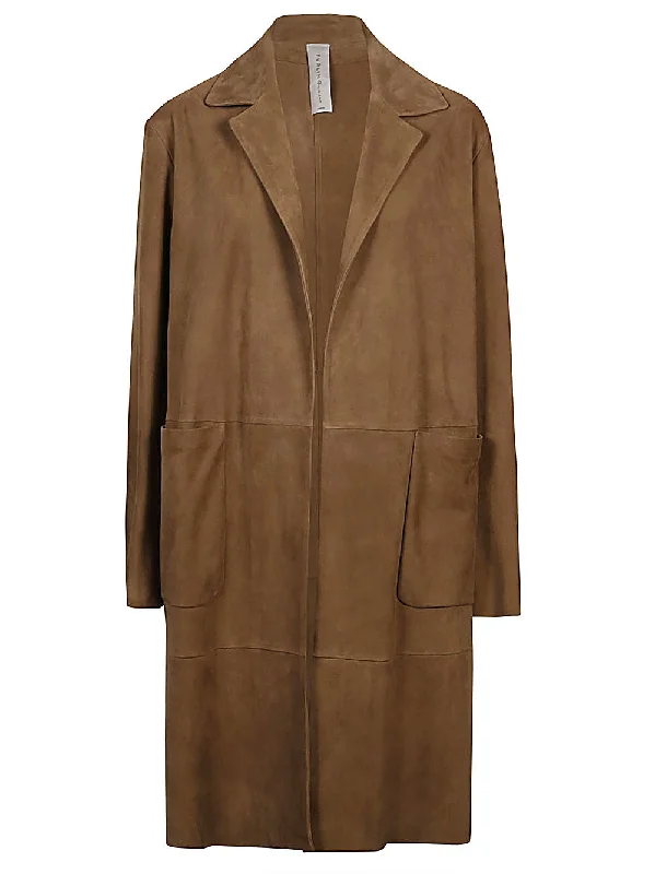 Furling By Giani Coats Dove Grey Luxe Satin Long Coat