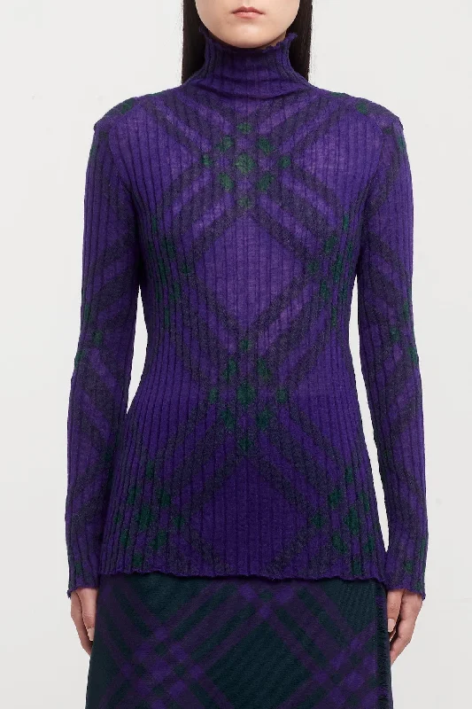 Burberry Royal IP Check Sweater Wool Fabric Cashmere Fabric Tweed Fabric