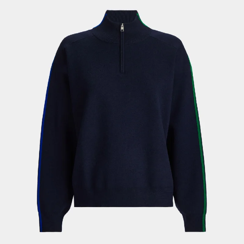 G/FORE WOMENS MERINO WOOL CONTRAST STRIPE QUARTER ZIP SWEATER - TWILIGHT Satin Fabric Silk Fabric Chiffon Fabric G/FORE WOMENS MERINO WOOL CONTRAST STRIPE QUARTER ZIP SWEATER - TWILIGHT Satin Fabric Silk Fabric Chiffon Fabric