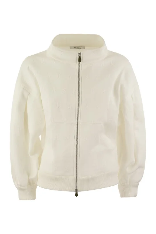 GASTONE - Sweatshirt with monogram Hoodie with Hem Patch Decorative Personalized