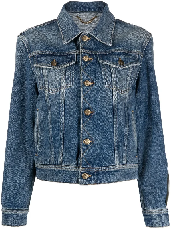 Golden Goose Coats Blue Adjustable Waist Parka