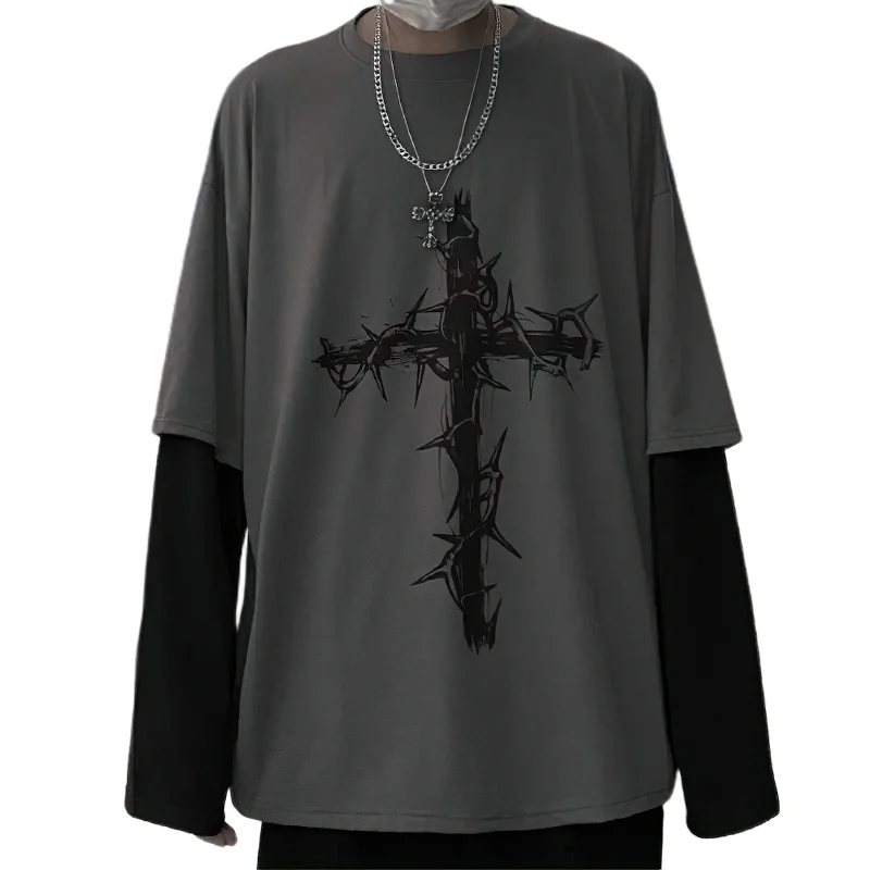 Gothic Style Sweatshirt for Women with Printing / Fashion Clothing of Long Sleeve Hoodie Jacket Zipper Layering