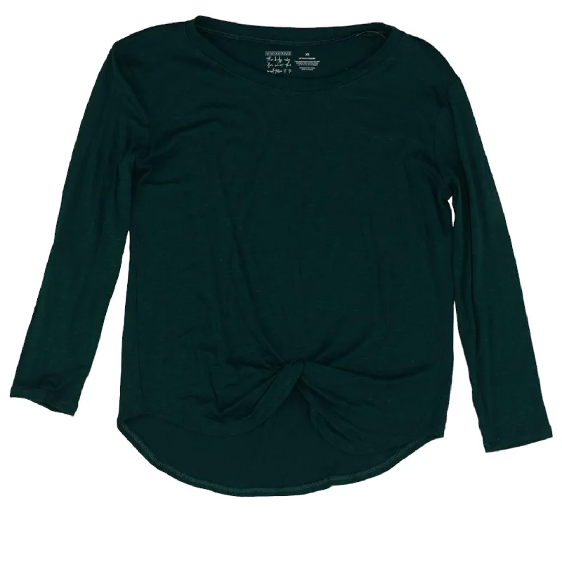 Green Solid Crewneck Sweater Lace Blend Ribbed Blend Corduroy Blend