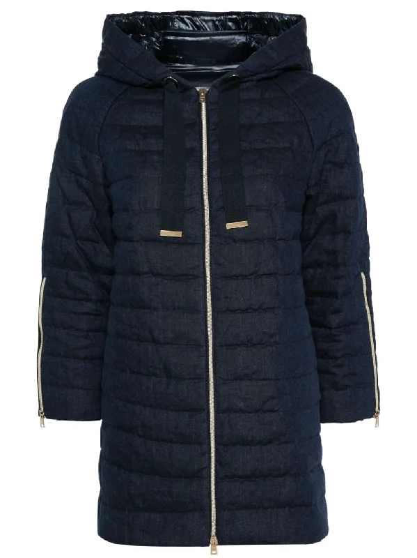 Herno Coats Blue Oversized Teddy Coat
