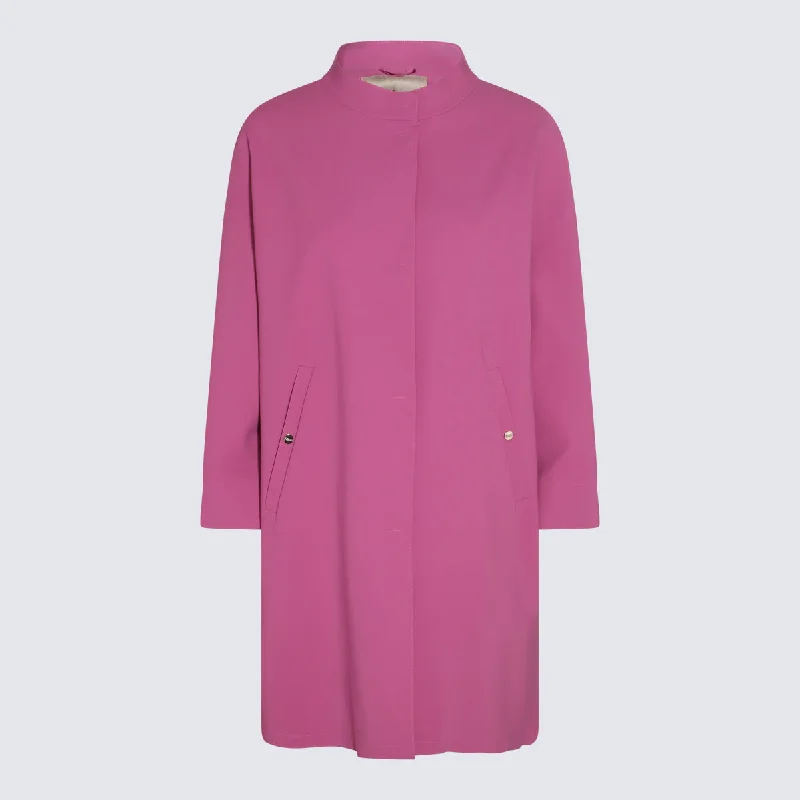 Herno Coats Fuchsia Boho Fringe Cardigan