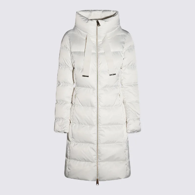 Herno Coats White Casual Open-Front Coat