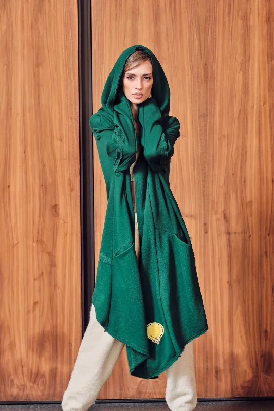 UNISEX GREEN HOODIE HOD006 Hoodie with Lining Warm Insulated