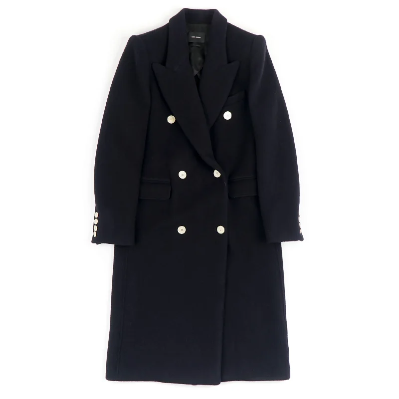 Isabel Marant Coats Blue Button-Up Cardigan Coat