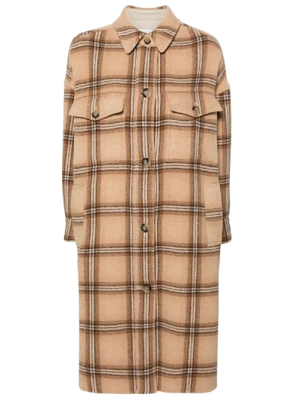 Isabel Marant Coats Camel Hooded Puffer Anorak