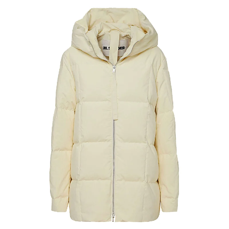Jil Sander Coats Beige Collared Pea Coat