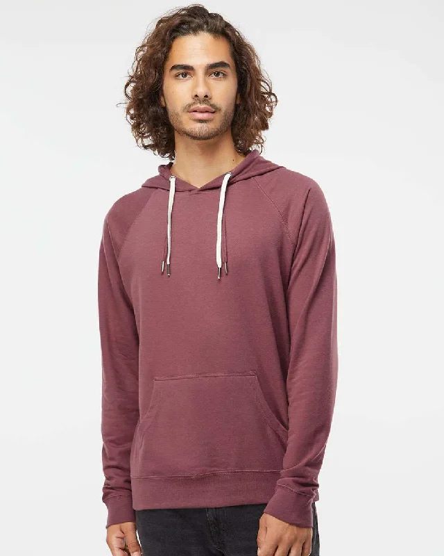 Lightweight Loopback Terry Hooded Sweatshirt Hoodie with Earth Tones Natural Calm