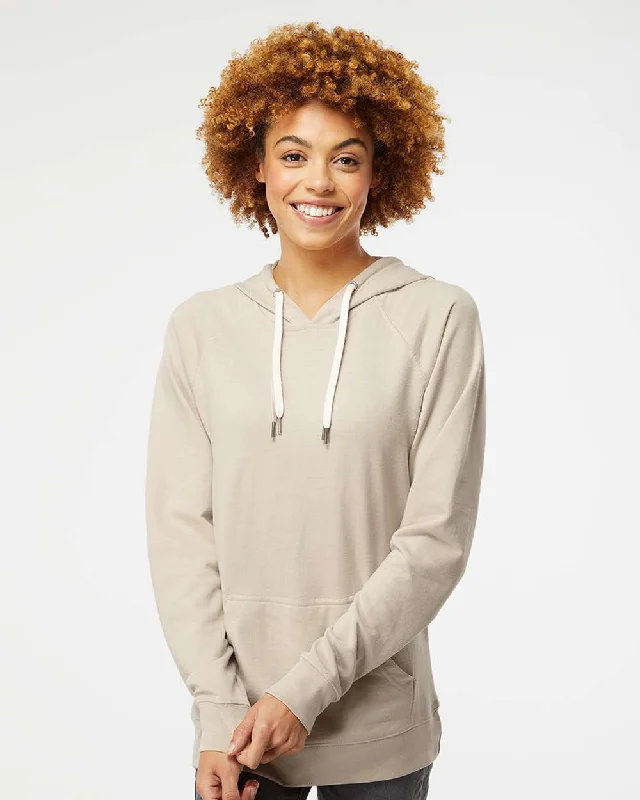 Lightweight Loopback Terry Hooded Sweatshirt Hoodie with Neon Bright Vibrant