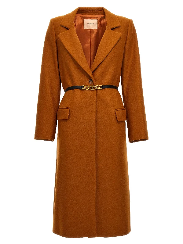 Long Single Breast Coat Longline Wool Coat