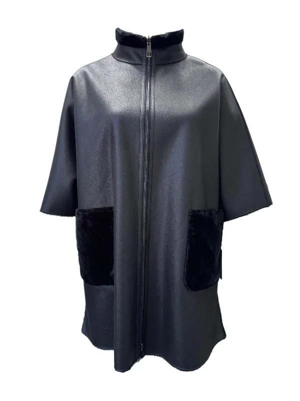 Marina Rinaldi Women's Black Efeso Zipper Closure Coat NWT Insulated Snow Jacket