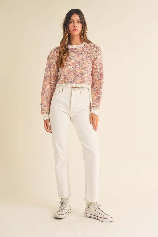 Melinda Crop Sweater Front Pockets Side Pockets Patch Pockets