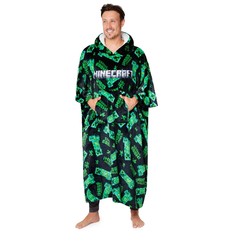 Minecraft Hoodie Blanket for Men and Teenagers Hoodie with Gradient Ombre Colorful
