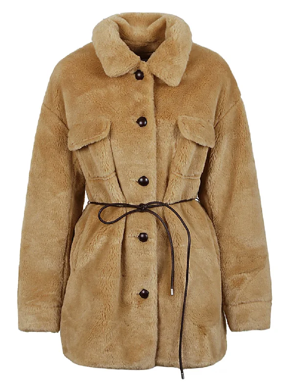 Molliolli Coats Beige Cropped Tweed Jacket