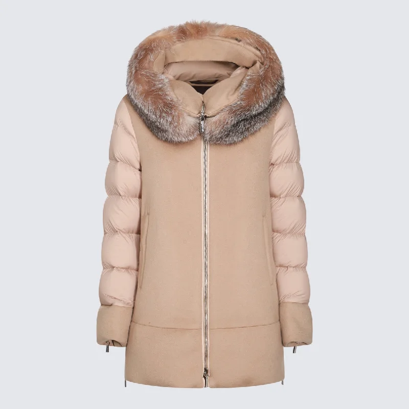 Moorer Coats Brown Hooded Parka Coat