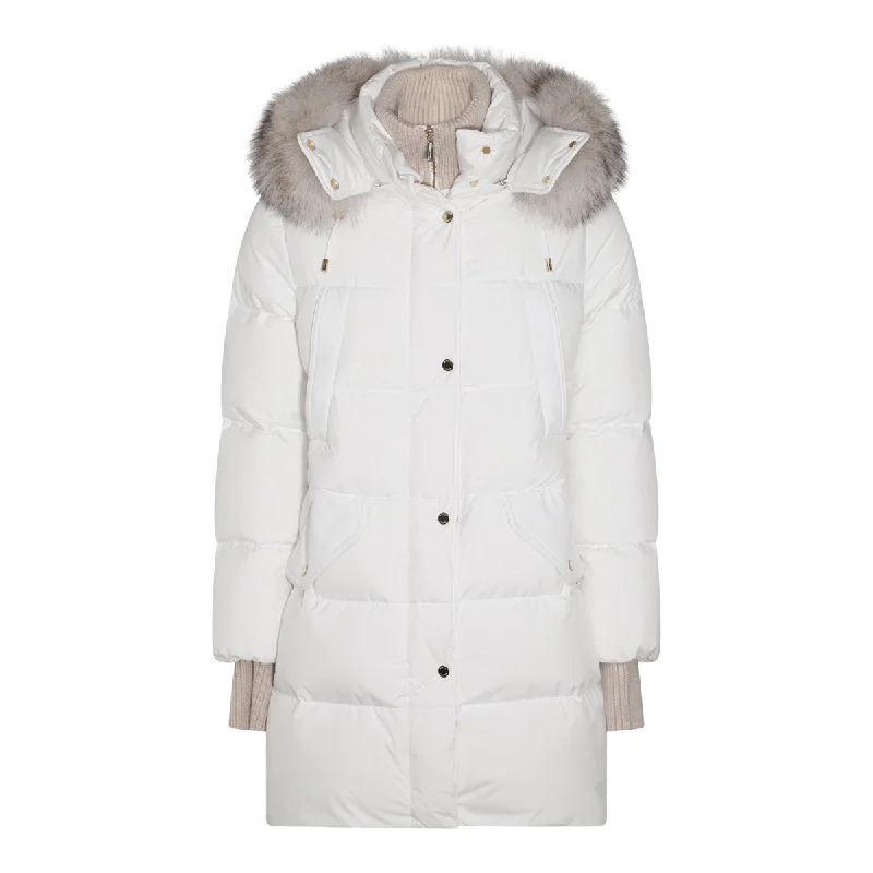 Moorer Coats White Streetwear Bomber Jacket