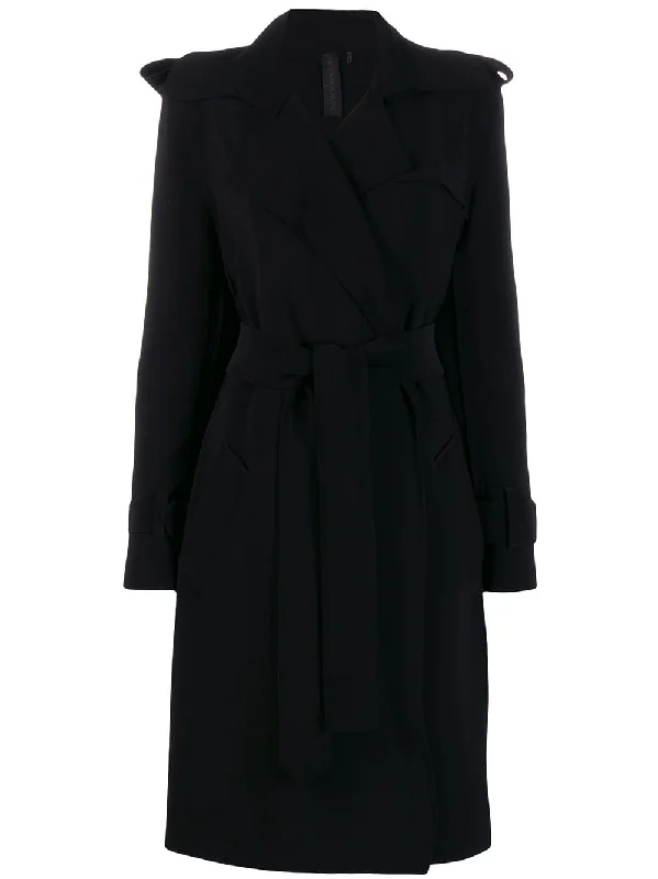 Norma Kamali Coats Black Collared Pea Coat