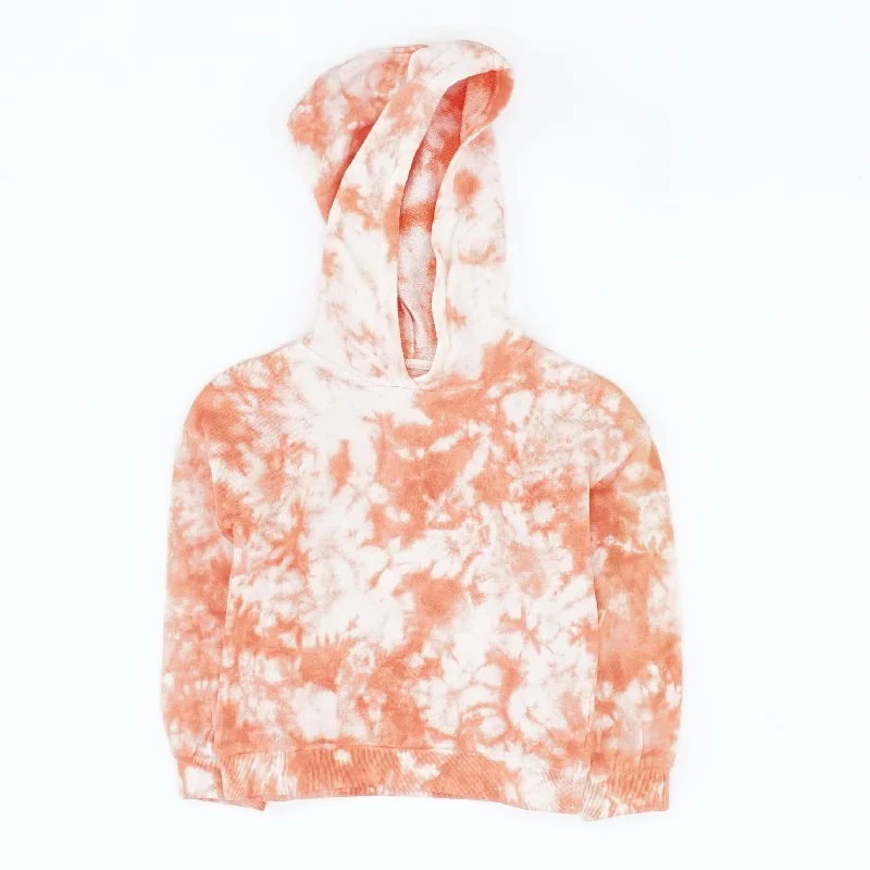 Orange Tie Dye Hoodie Hoodie with Pocket Utility Practical