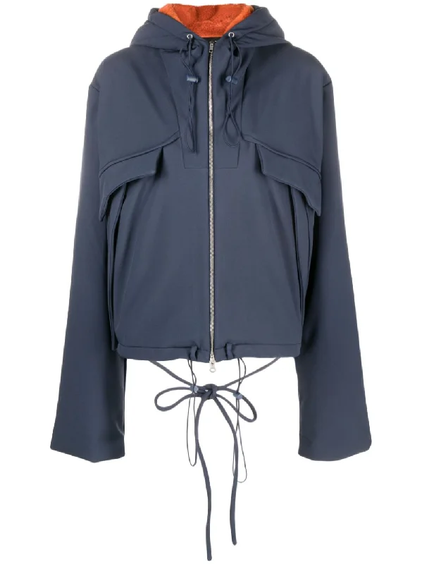 Ottolinger Coats Blue Ruched Sleeve Blazer