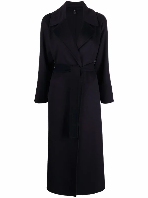 Paltò Coats Blue Puff Shoulder Coat