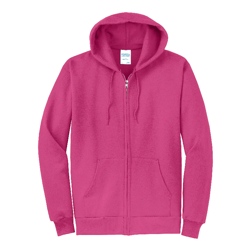PC78ZH Core Fleece Full-Zip Hooded Sweatshirt Hoodie with Front Slit Layering Stylish PC78ZH Core Fleece Full-Zip Hooded Sweatshirt Hoodie with Front Slit Layering Stylish