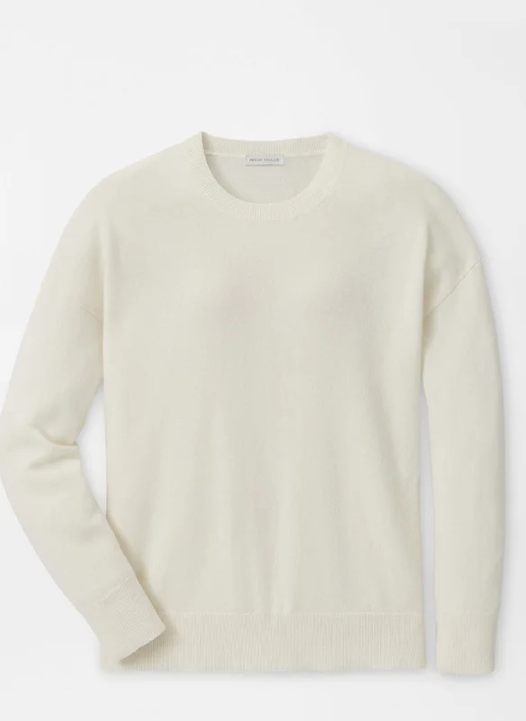 Peter Millar Womens Artisan Crafted Cashmere Crewneck Sweater - IVORY Fleece Fabric Down Fabric Feather Fabric Peter Millar Womens Artisan Crafted Cashmere Crewneck Sweater - IVORY Fleece Fabric Down Fabric Feather Fabric