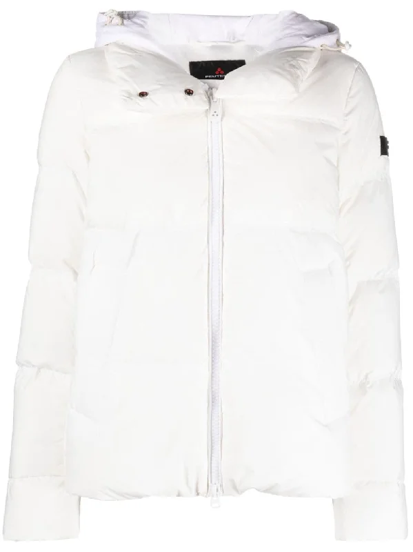 Peuterey Coats White Soft Flannel Shacket