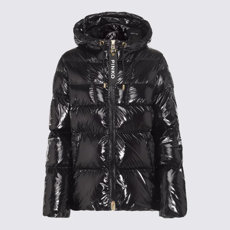 Pinko Coats Black Lightweight Windbreaker