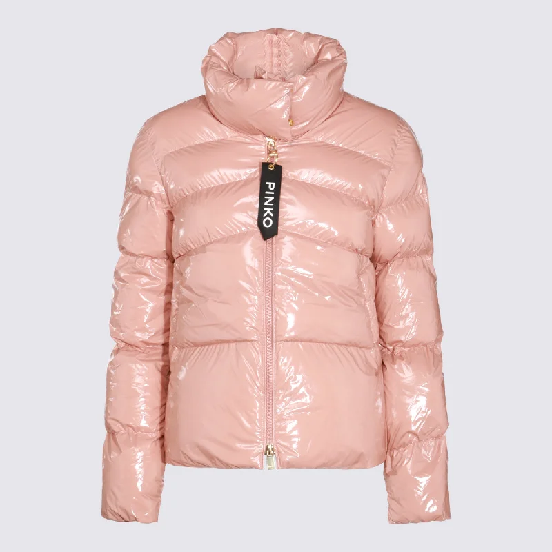 Pinko Coats Pink Warm Hooded Poncho