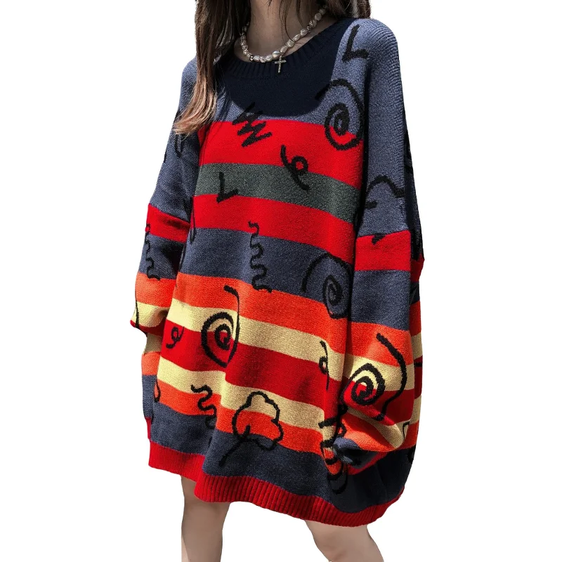 Punk Oversized Sweathirts for Women / Long Sleeve Casual Sweaters Casual Formal Business Punk Oversized Sweathirts for Women / Long Sleeve Casual Sweaters Casual Formal Business