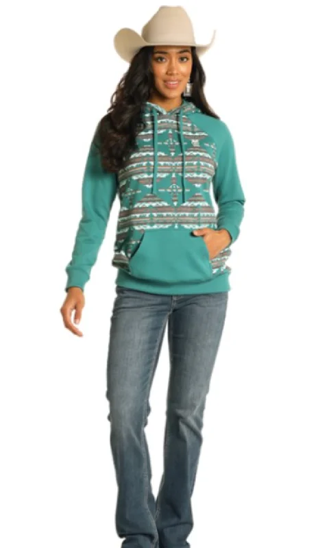 Rock & Roll Denim Hoodie Women’s BW94T05003 Hoodie with Lining Warm Insulated