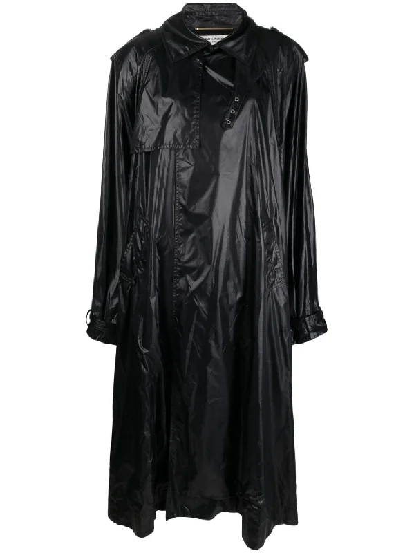 Saint Laurent  Coats Black Boho Fringe Cardigan
