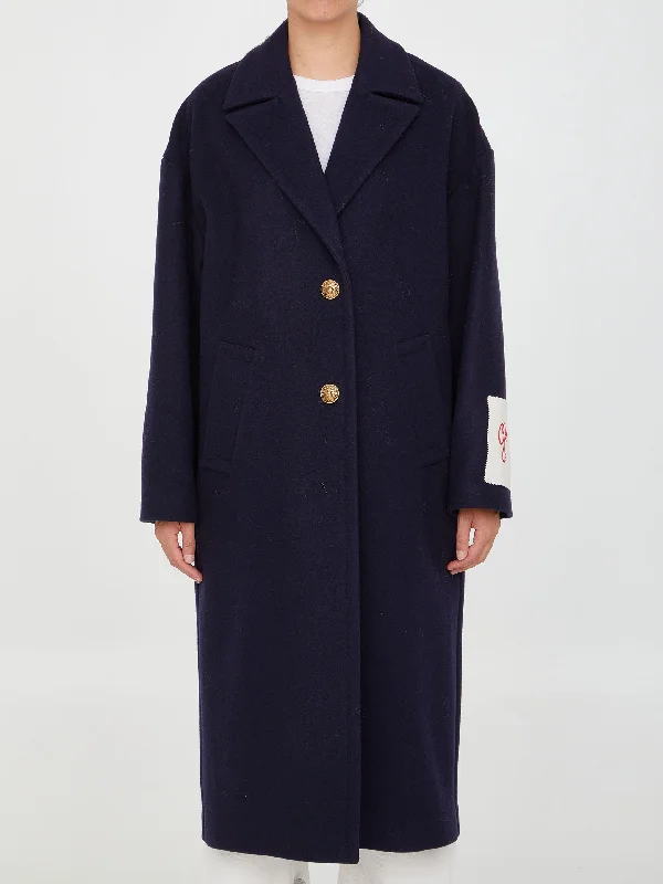 Single-breasted Coat High-Collar Puffer Coat