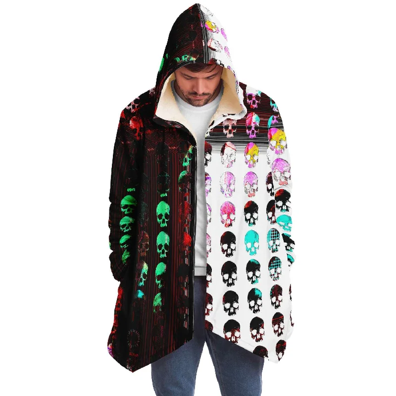 Skull themed print snug hoodie Hoodie with Back Slit Movement Comfort