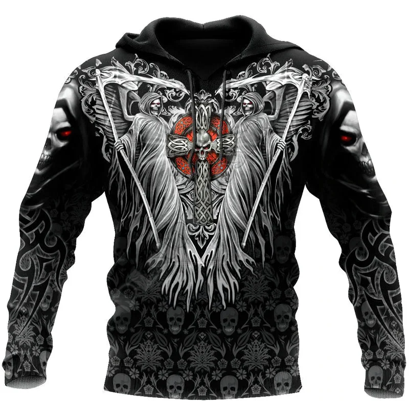 Skulls On The Cross 3D Print Hoodie / Unisex Goth Style Hoodie for Men and Women Hoodie with Oversized Fit Loose Comfortable Skulls On The Cross 3D Print Hoodie / Unisex Goth Style Hoodie for Men and Women Hoodie with Oversized Fit Loose Comfortable