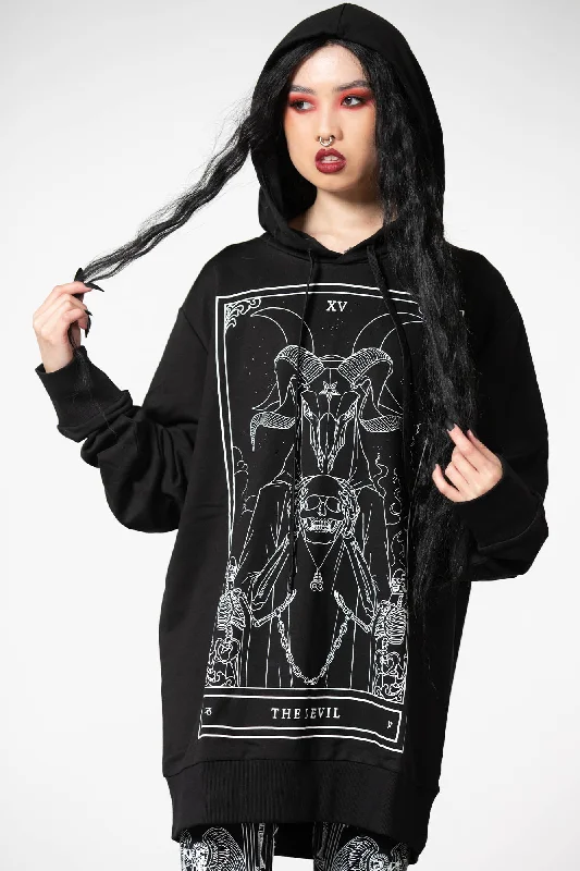 Soul Card Hoodie Hoodie with Side Slits Relaxed Casual