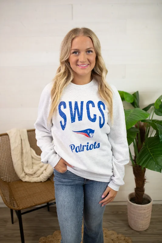 Southwest Covenant Patriots Ash Grey Sweatshirt Hoodie with Hem Contrast Bold Stylish Southwest Covenant Patriots Ash Grey Sweatshirt Hoodie with Hem Contrast Bold Stylish