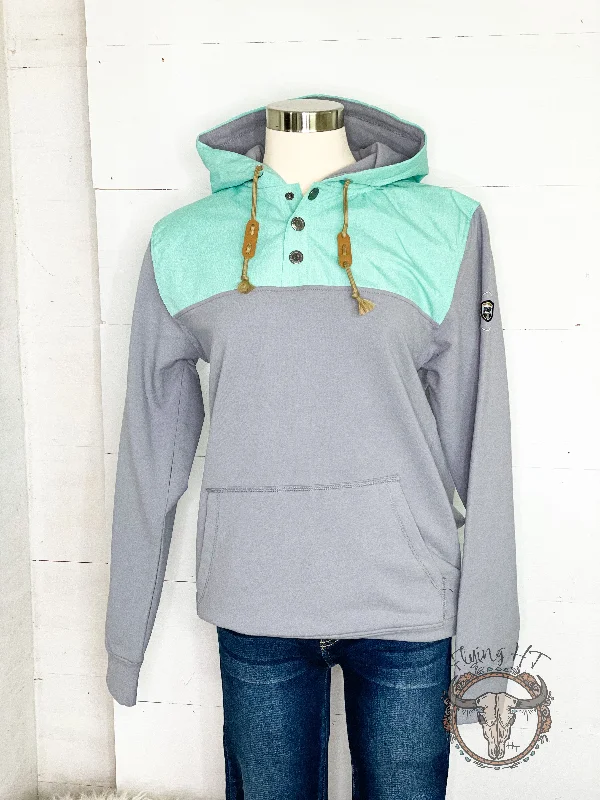 STS Teal Ryland Sweatshirt- Medium Hoodie with Double Zipper Versatile Adjustable