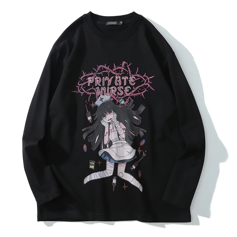 Stylish Unisex Sweatshirt With Cool Print / Casual Loose Streetwear Hoodie with Mock Neck Collared Structured Stylish Unisex Sweatshirt With Cool Print / Casual Loose Streetwear Hoodie with Mock Neck Collared Structured