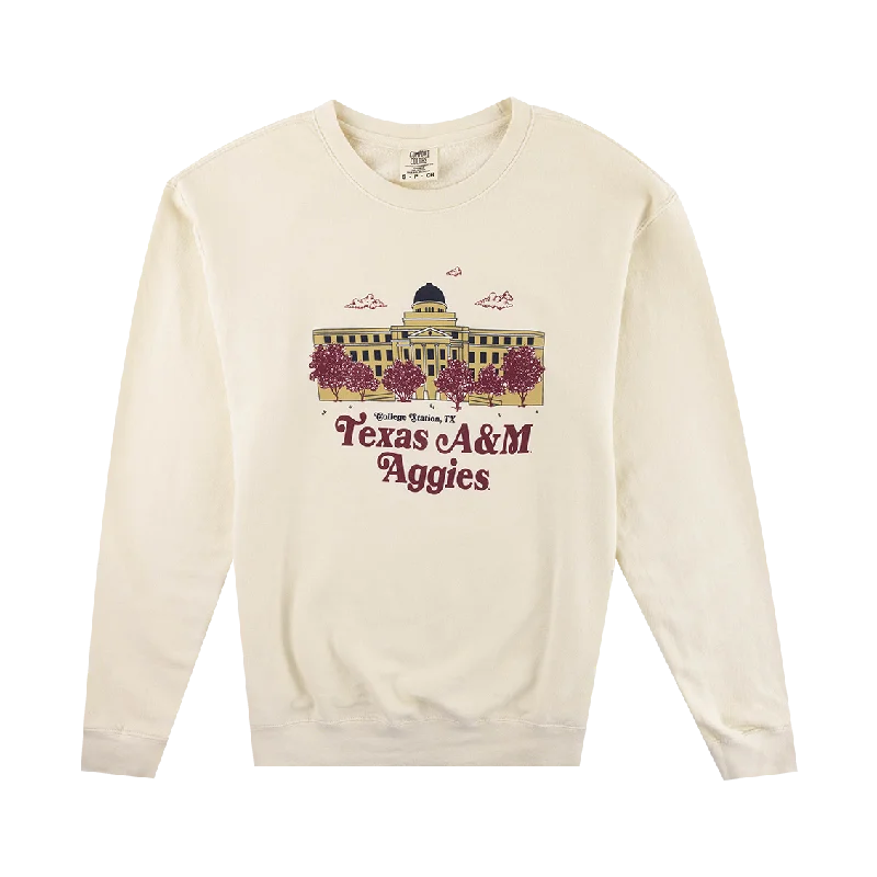 Texas A&M Aggies Larissa Scenery Sweatshirt Hoodie with Button Classic Timeless