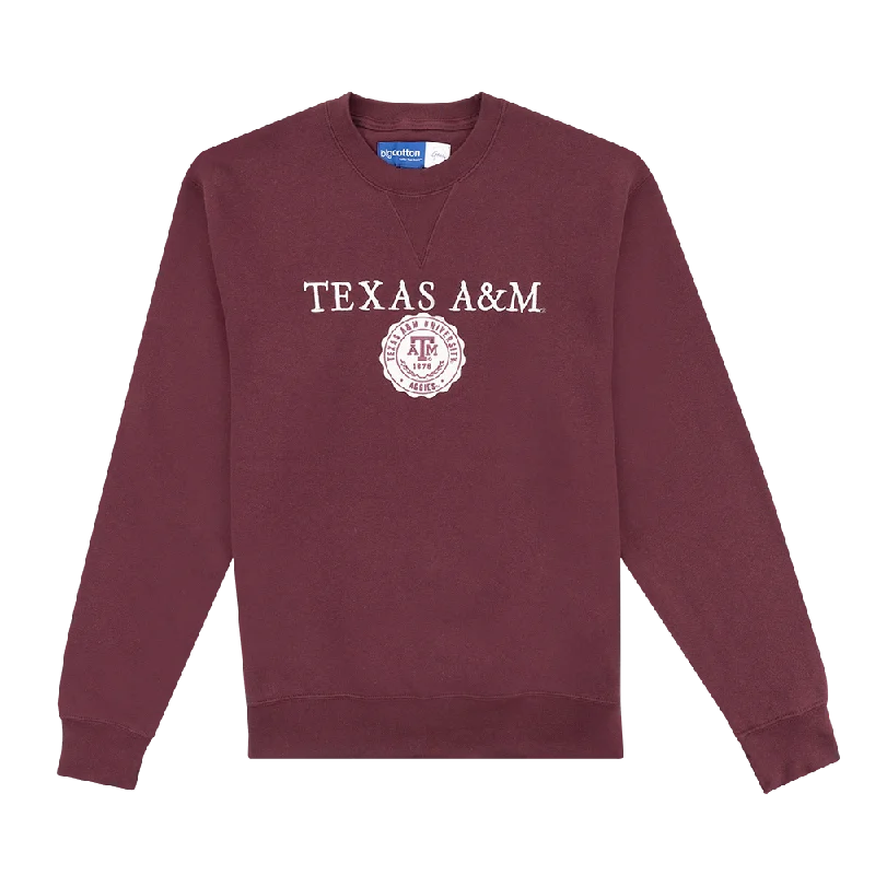 Texas A&M Big Cotton Seal Sweatshirt Hoodie with Patch Decorative Personalized