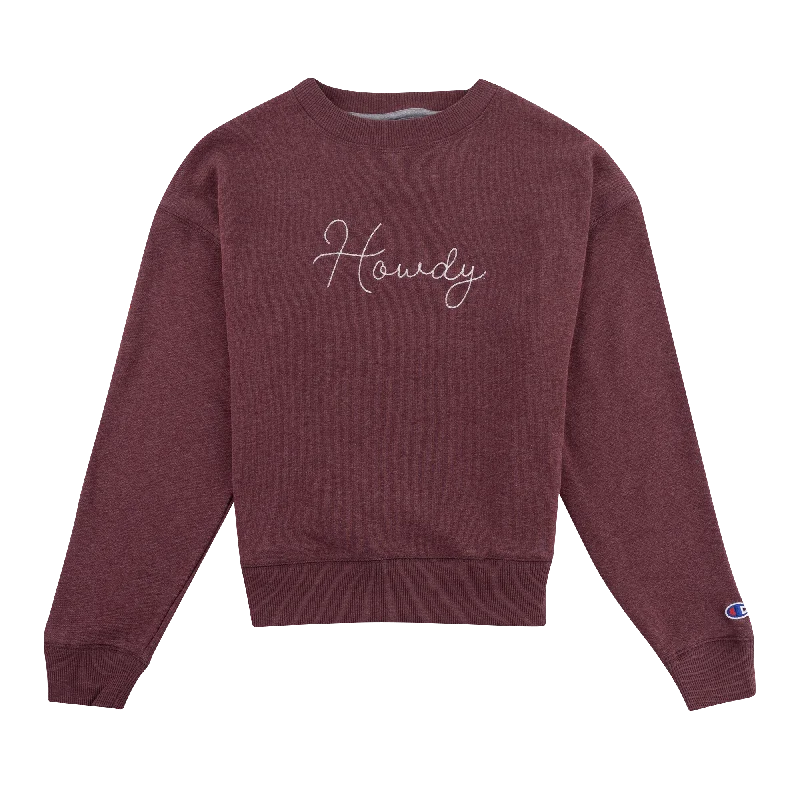 Texas A&M Champion Chain Stitch Triumph Sweatshirt Hoodie with Emblem Brand Identity Texas A&M Champion Chain Stitch Triumph Sweatshirt Hoodie with Emblem Brand Identity