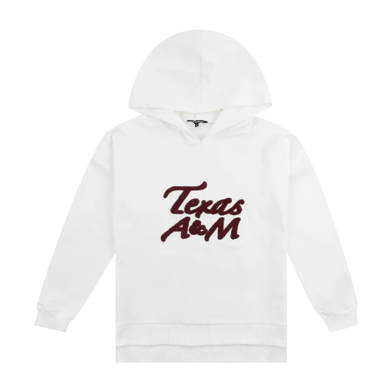Texas A&M Manistee V Neck Hoodie Hoodie with Color Block Contrast Stylish