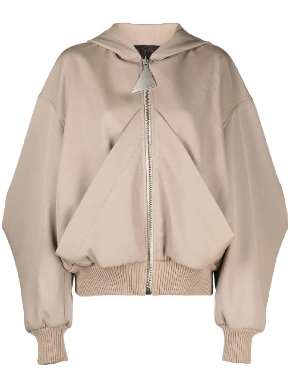 The Attico Coats Beige Chic Winter Coat