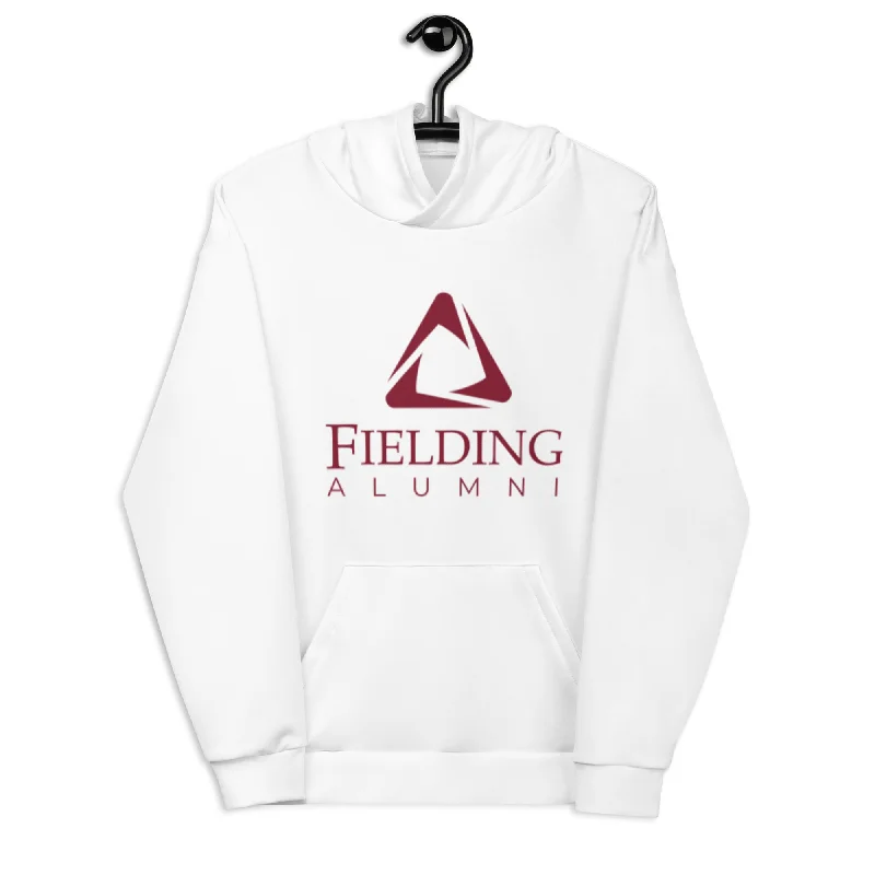 Unisex Eco-friendly Hoodie - White | Alumni Logo Hoodie with Hem Applique Textured Unique Unisex Eco-friendly Hoodie - White | Alumni Logo Hoodie with Hem Applique Textured Unique